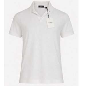 Theory Willem Polo Shirt Anemone Open Collar Lightweight Performance NWT Large